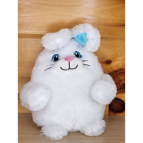 Braham Progressive Plush Bunny Rabbit White With Blue Ears Soft 10" - Picture 10 of 15